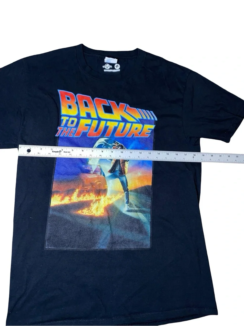 Back To The Future Movie Poster Graphic T-Shirt Black Medium Universal Studios